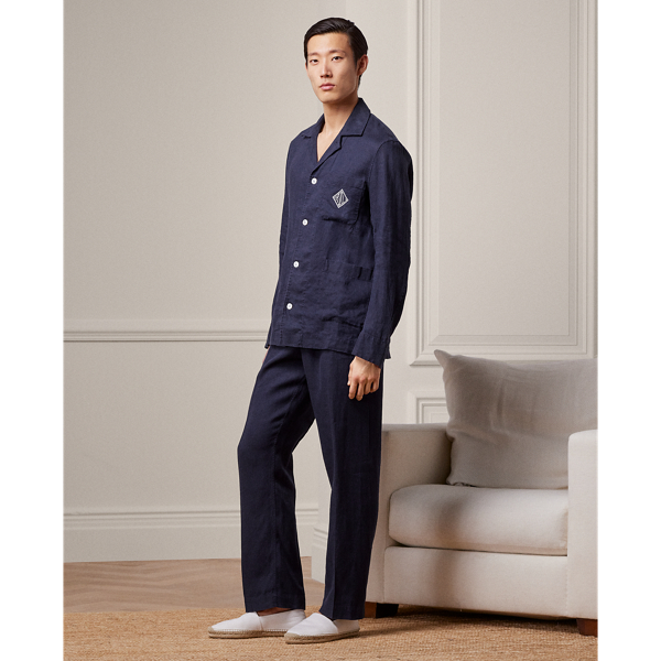 Monogram Linen Pajama Set