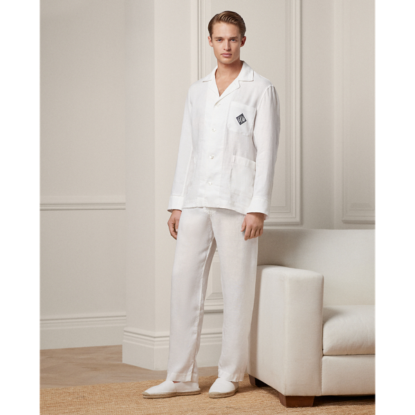 Monogram Linen Pajama Set