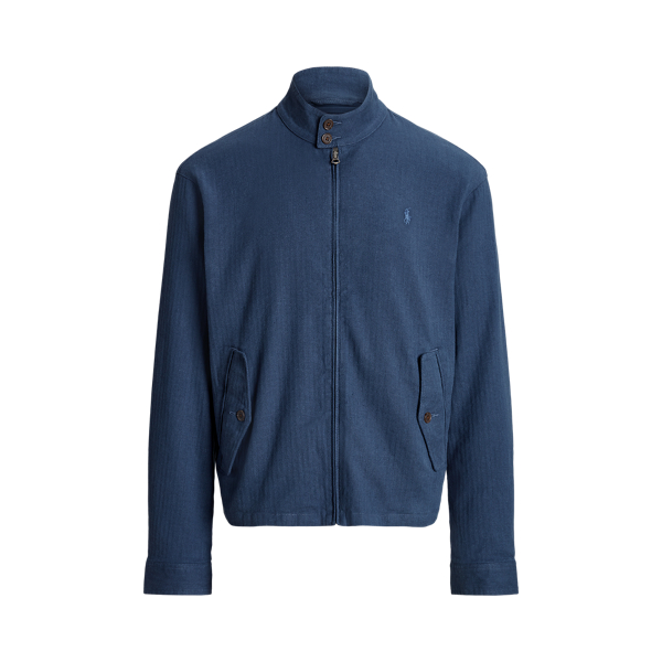 Linen-Blend Herringbone Twill Jacket