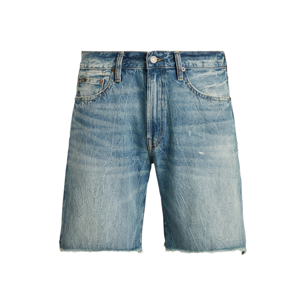 Men's polo shop denim shorts