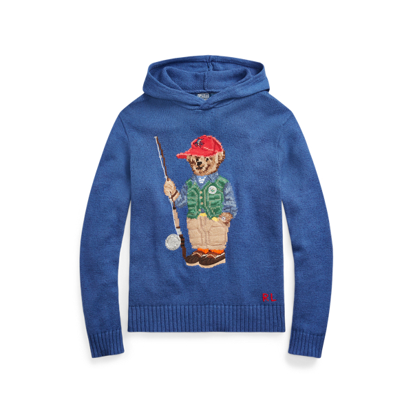 Polo Bear Cotton Hooded Jumper