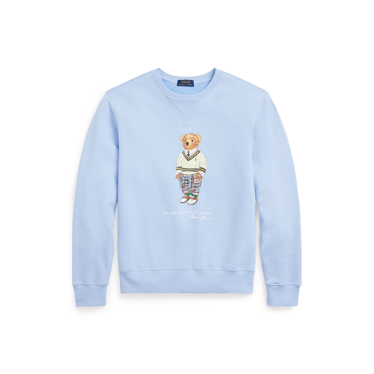 Men's polo 2025 bear fleece sweatshirt