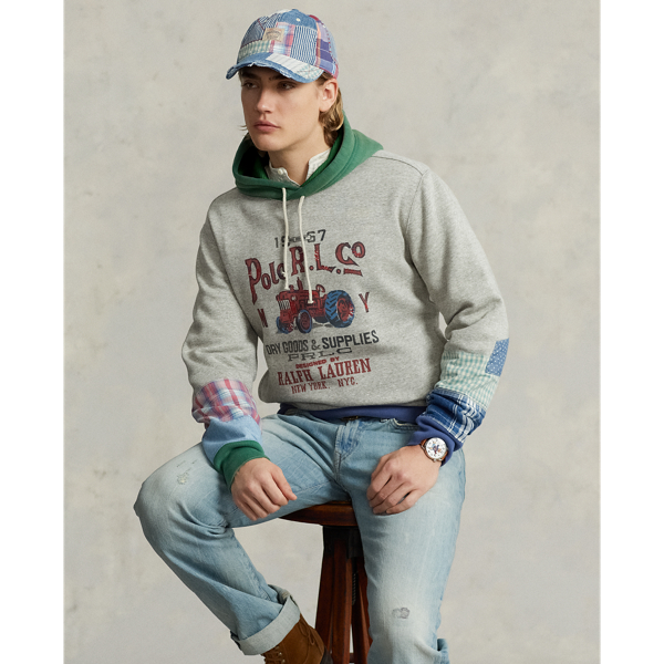 Patchwork Fleece Graphic Hoodie | Ralph Lauren