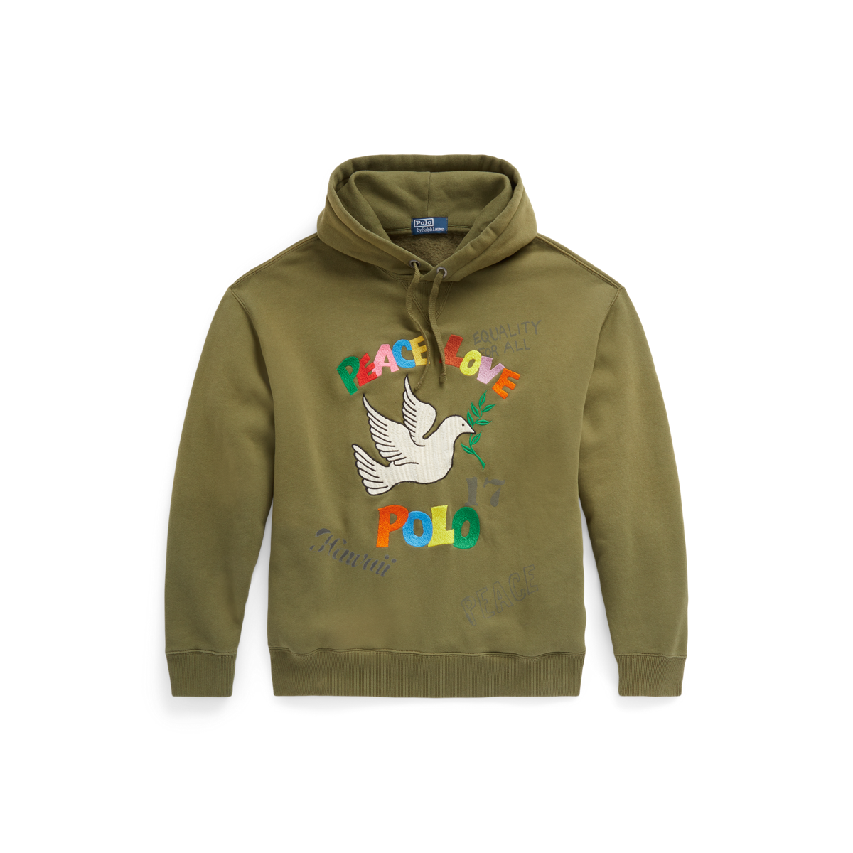 Big Fit Peace Love Polo Hoodie | Ralph Lauren