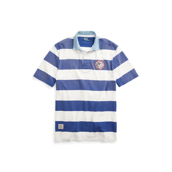 Classic Fit Striped Jersey Rugby Shirt