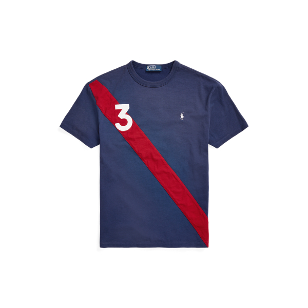 Classic Fit Banner-Stripe Jersey T-Shirt