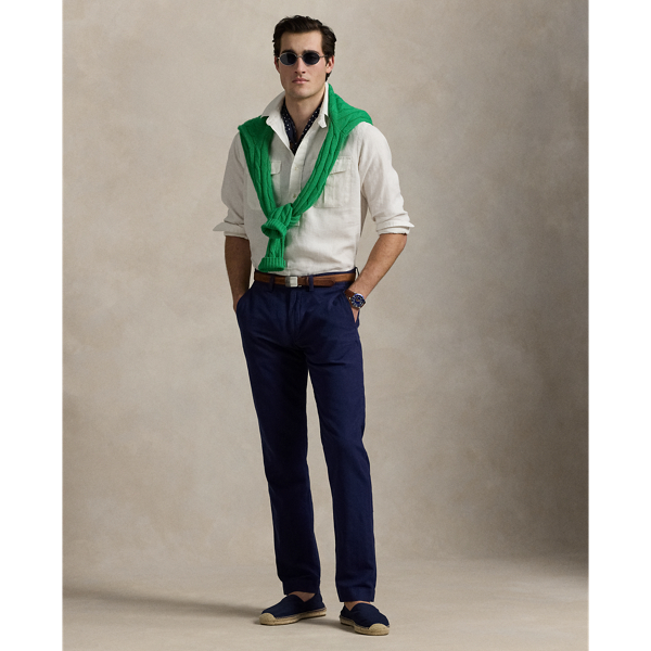 Straight Fit Linen-Cotton Trouser Polo Ralph Lauren 1