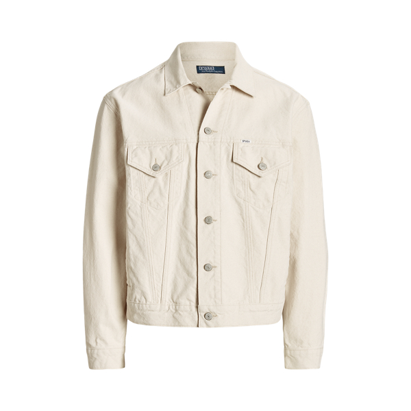 Relaxed Fit Canvas Trucker Jacket