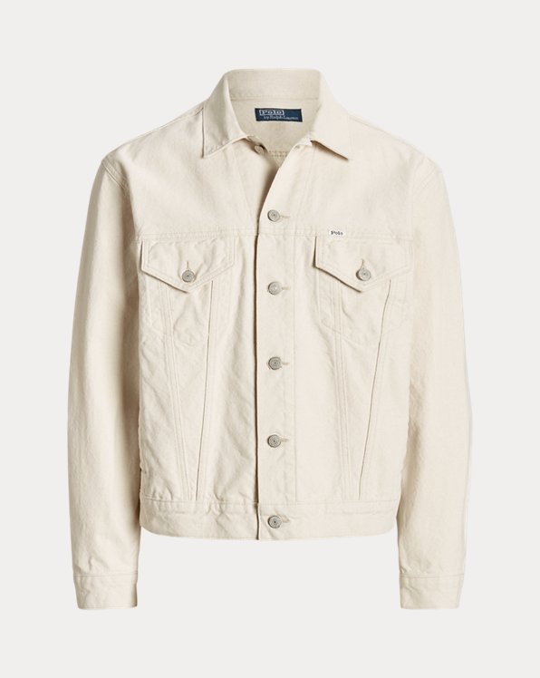 Relaxed Fit Canvas Trucker Jacket