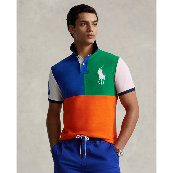 Polo Ralph Lauren Men's Big Pony Custom Slim Fit Mesh Polo