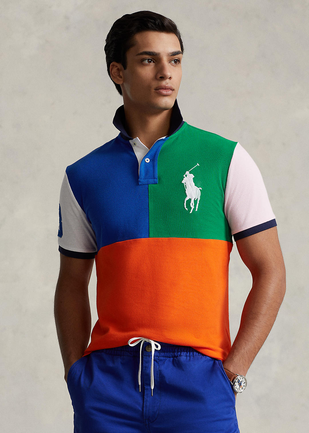 Polo Ralph Lauren Custom Slim Fit Big Pony Mesh Polo Shirt 1