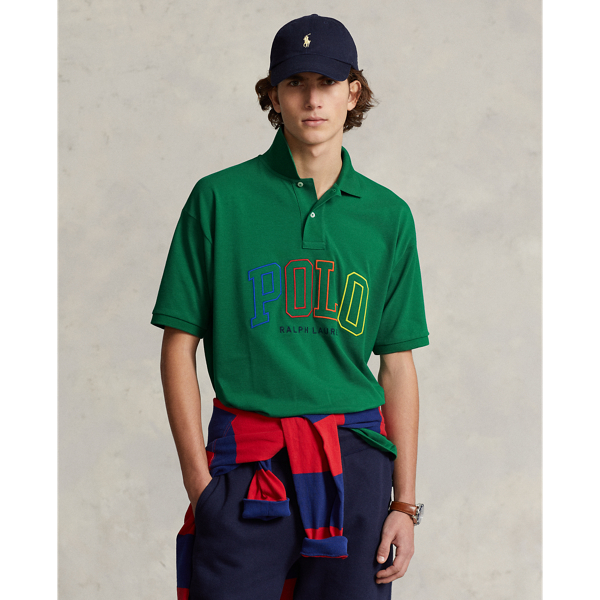 Big Fit Logo Mesh Polo Shirt