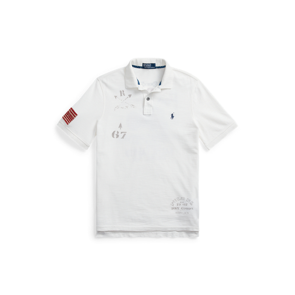 Classic Fit Mesh Graphic Polo Shirt