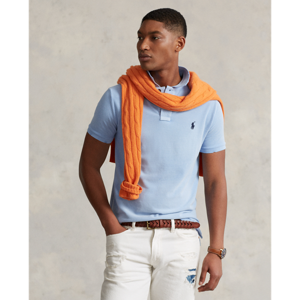 Classic Fit Mended Mesh Polo Shirt