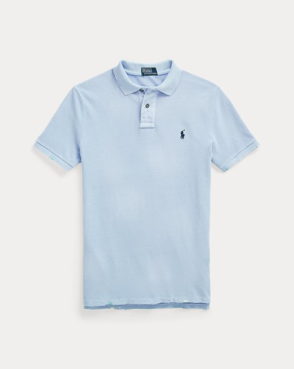 Classic Fit Mended Mesh Polo Shirt