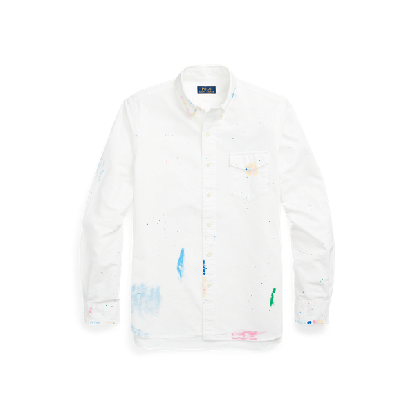 Classic Fit PaintSplatter Oxford Shirt for Men Ralph Lauren® UK