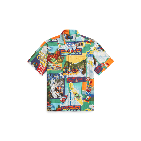Classic Fit Kayak-Print Camp Shirt