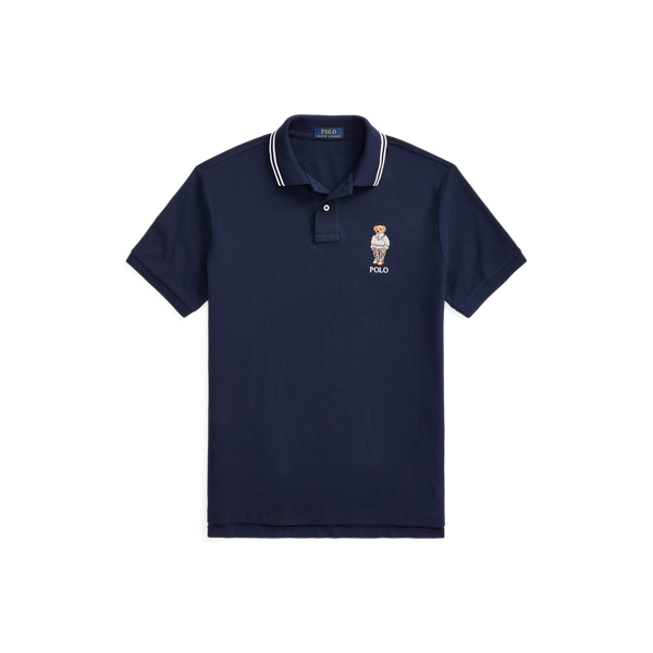 Custom Slim Polo Bear Mesh Polo Shirt
