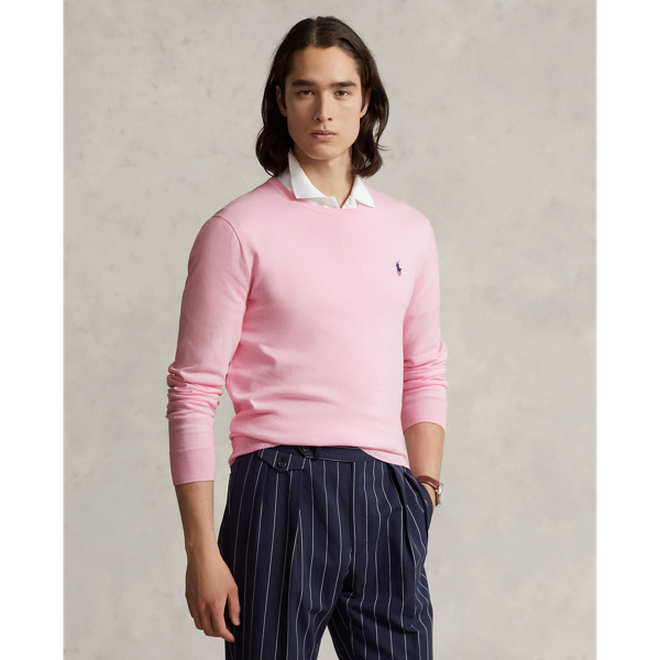 Slim Fit Textured Cotton Jumper