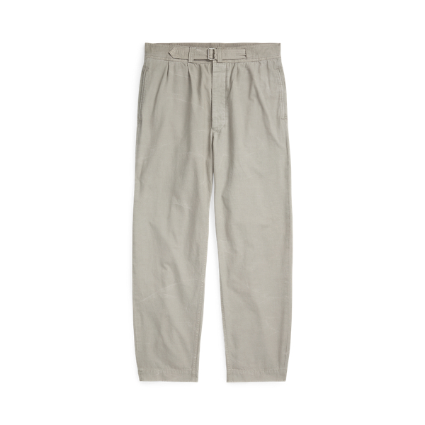 Pleated Baggy Fit Canvas Trouser