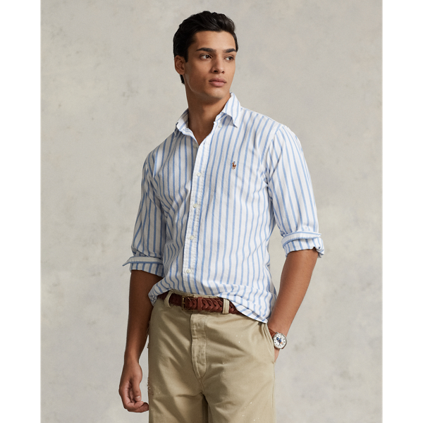 Custom Fit Striped Oxford Shirt Polo Ralph Lauren 1