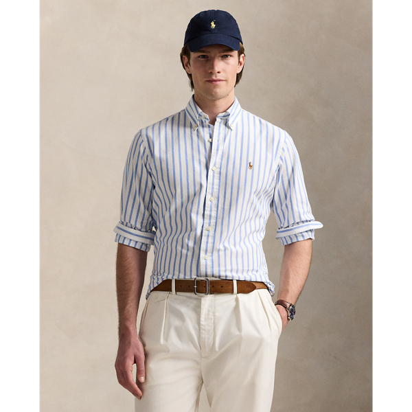 Chemise Oxford ajustée à rayures