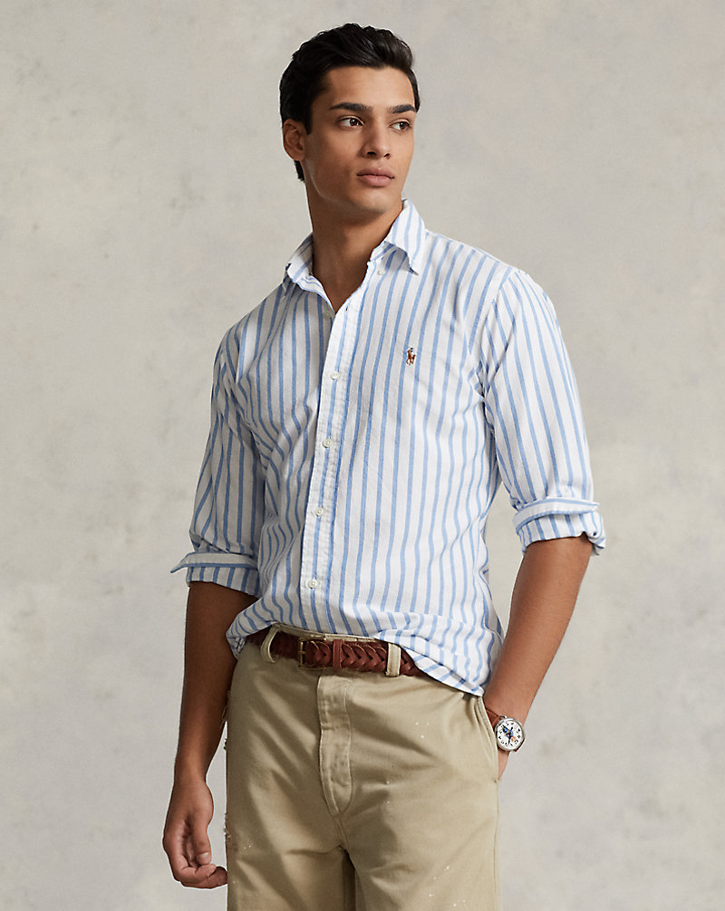 Custom fit gestreept Oxford overhemd Polo Ralph Lauren 1