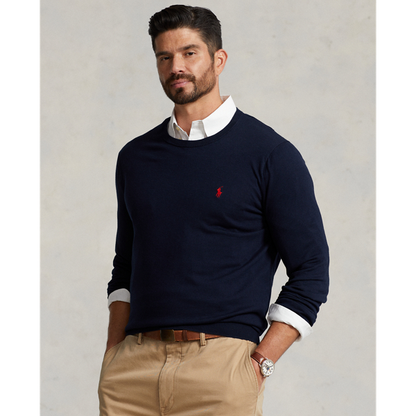 Cotton Crewneck Jumper Big & Tall 1