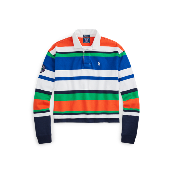 Wimbledon Striped Cropped Rugby Shirt | Ralph Lauren® Australia