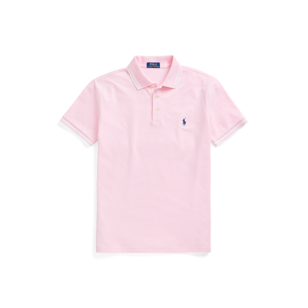 Custom Slim Fit Stretch Mesh Polo Shirt