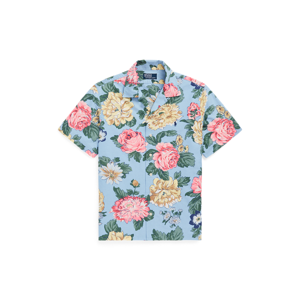 Classic Fit Floral Oxford Camp Shirt