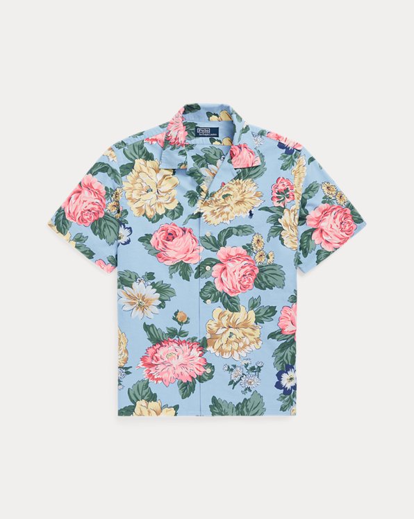 Classic Fit Floral Oxford Camp Shirt