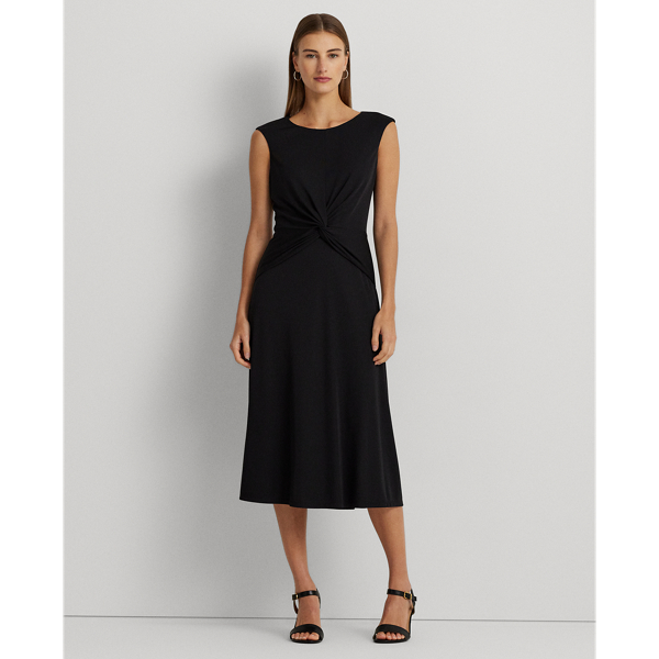 Twist-Front Jersey Dress