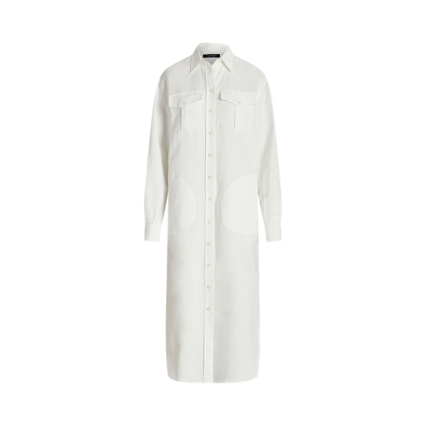 Linen-Blend Shirtdress