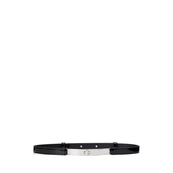 Leather Belt With Turn Lock D28 Black main image 1