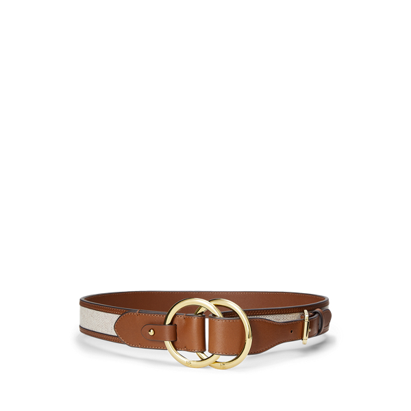 Canvas and Leather Bend-Back Belt