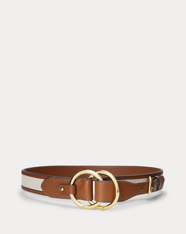 Canvas and Leather Bend-Back Belt