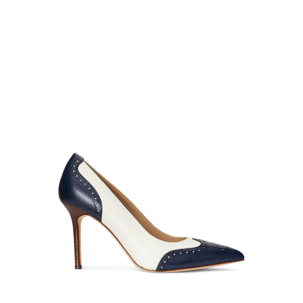 Lynden Nappa &amp; Burnished Leather Pump Lauren 1