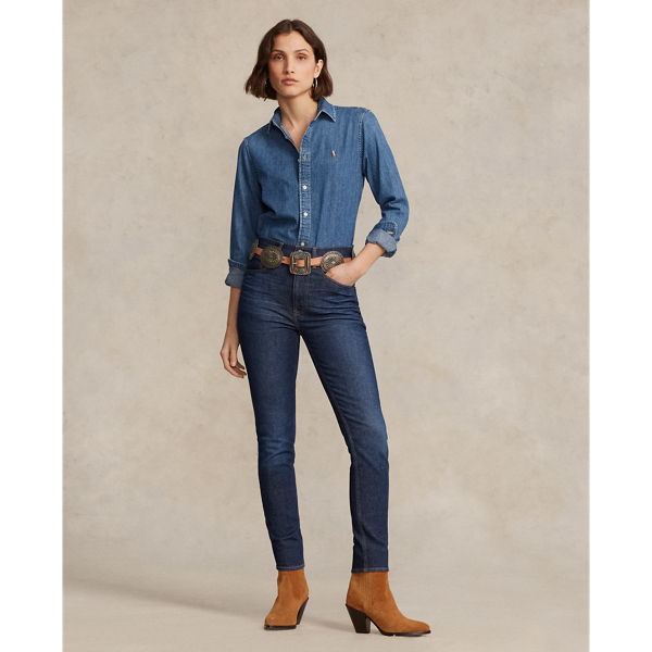 High-Rise Super-Slim Jean for Women | Ralph Lauren® UK