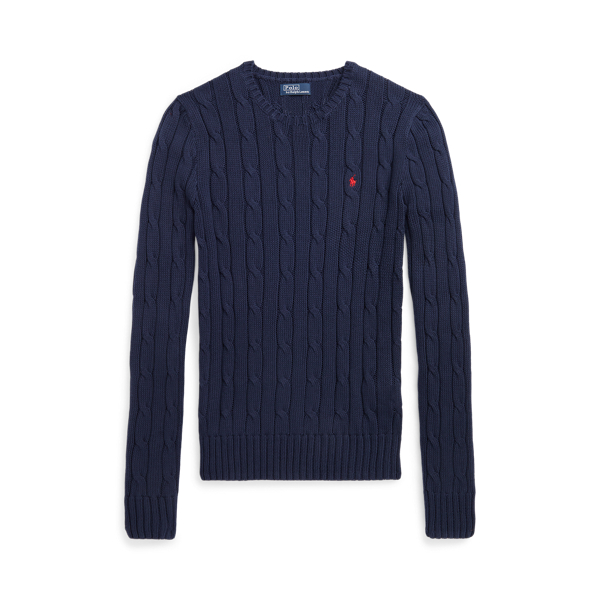 Cable-Knit Cotton Crewneck Jumper