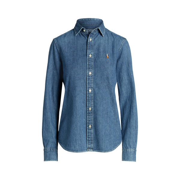 Ralph lauren denim button best sale up