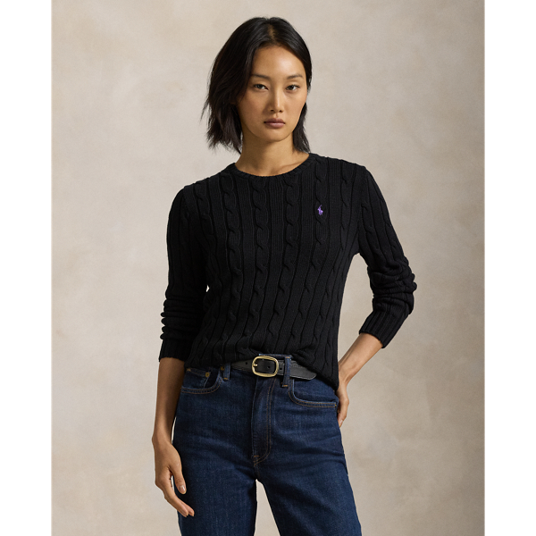 Cable-Knit Cotton Crewneck Jumper