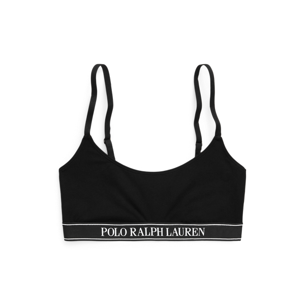Repeat-Logo Cropped Scoopneck Tank