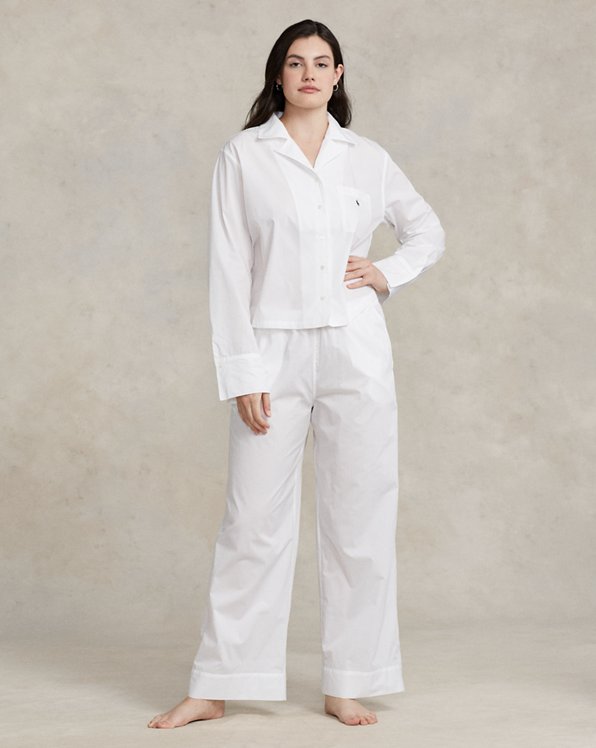 Long-Sleeve Poplin Pyjama Set