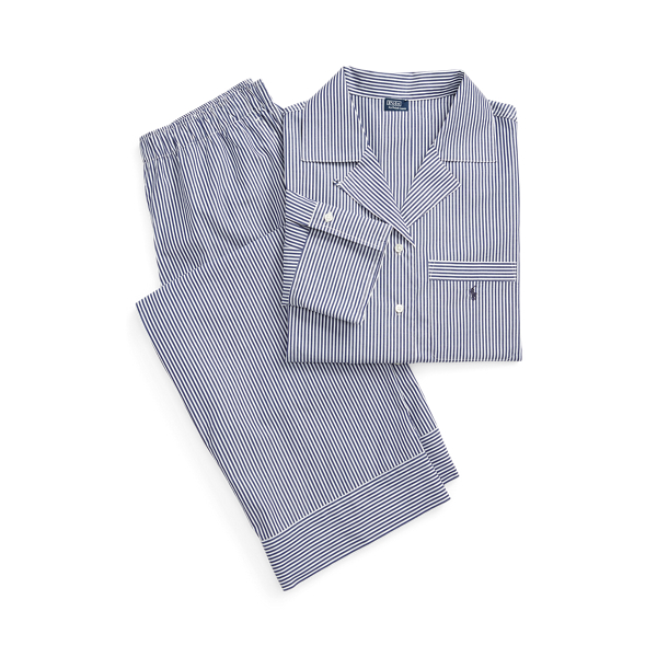 Long-Sleeve Poplin Pajama Set