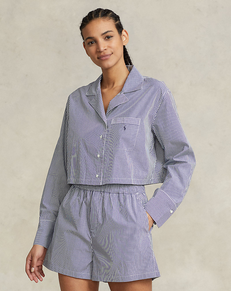 Pyjama chemise courte et short popeline Polo Ralph Lauren 1