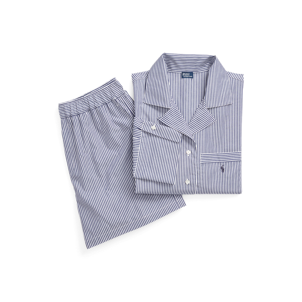 Crop Top and Boxer Poplin Pyjama Set
