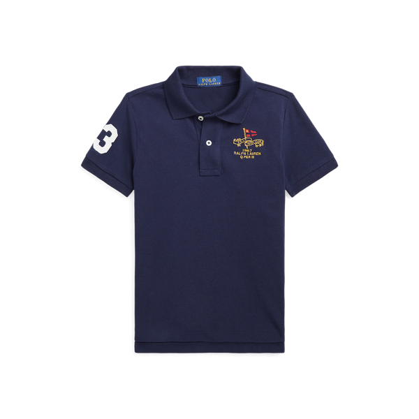 Yacht Club Cotton Mesh Polo Shirt