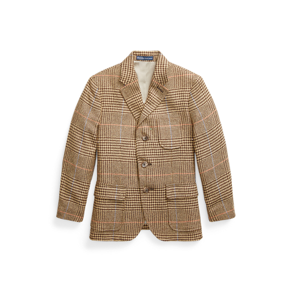 Blazer prince-de-galles soie naturelle