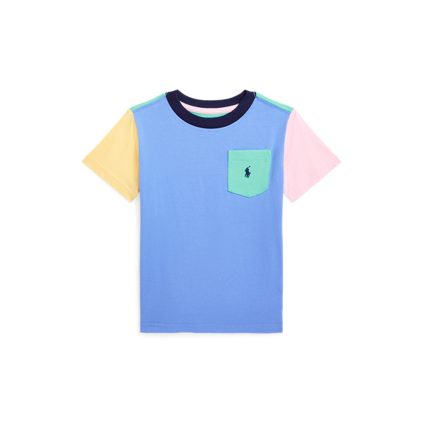 Colour-Blocked Cotton Pocket Tee